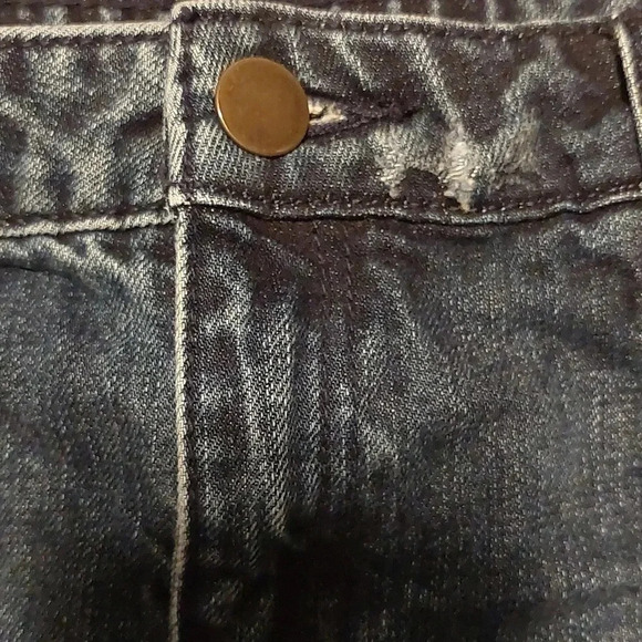 Free people Denim Mini Skirt front slit raw hem 12 Boho Bohemian  Festival - Picture 5 of 7